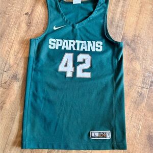 Nike Green Spartans Jersey with White Accents